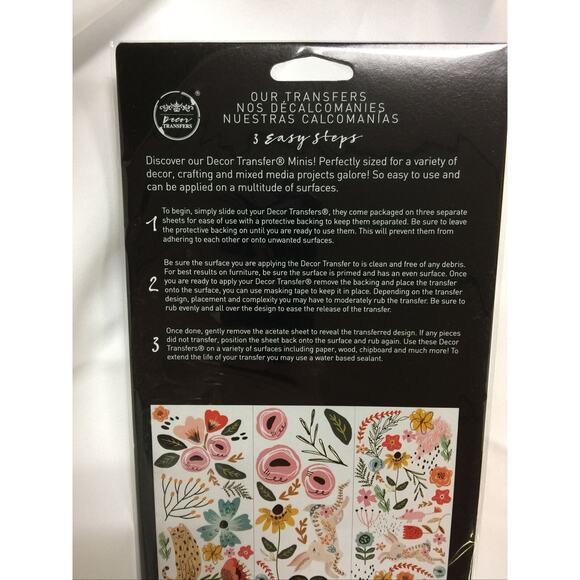 Rub On Furniture Transfers SPRING AWAKENING Furniture Decals Transfer Flowers - Picture 3 of 4